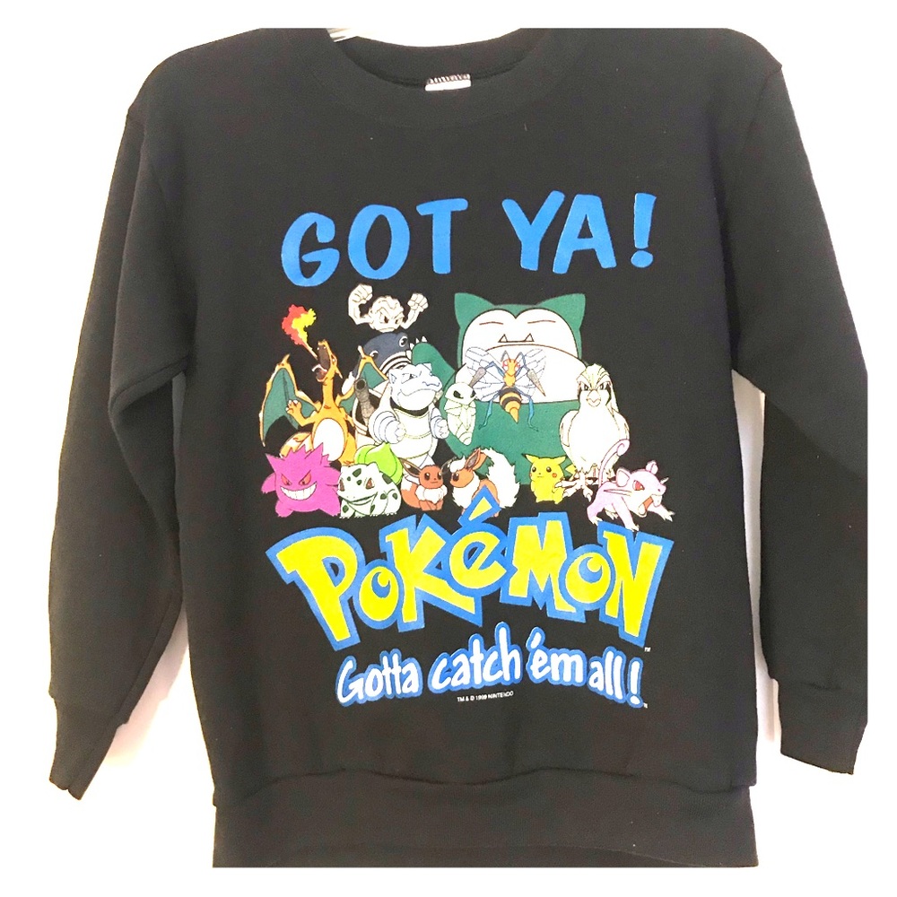 Collectible Pokémon Sweatshirt Kids Size M Black